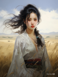 貂蝉油画